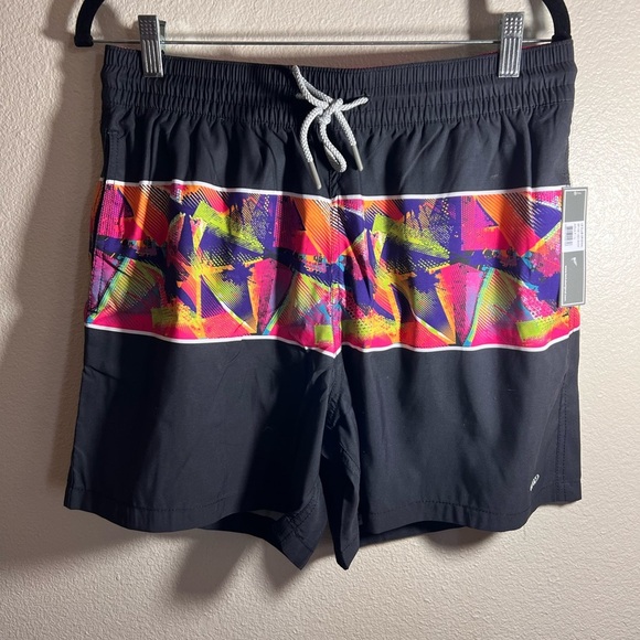 Le Club Men’s Neon Colorblock Swim Trunks | Size Large | NWT - Picture 1 of 4